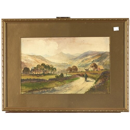 Antique watercolour by P Shackleton, 1915