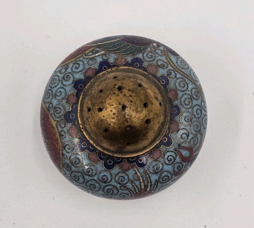 An Antique Chinese Enamelled Cloisonne Cruet Set C1900