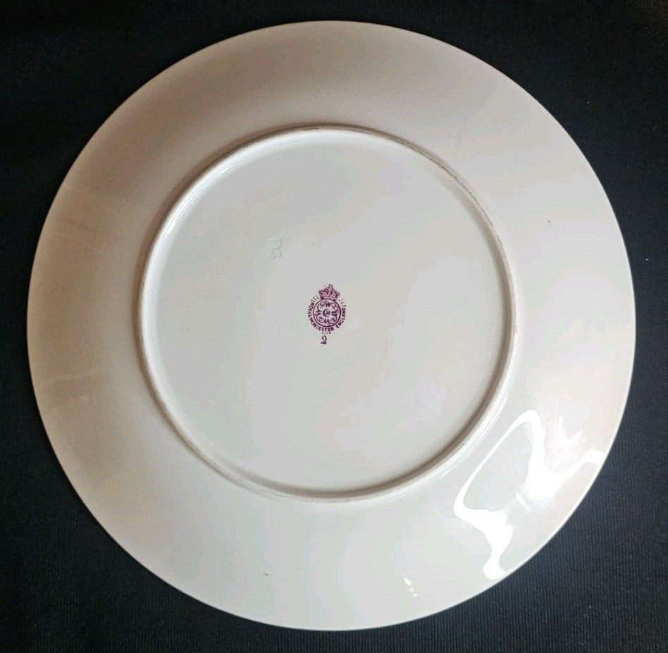 A Royal Worcester Plate, C1907, Hand Painted with Hadley Roses
