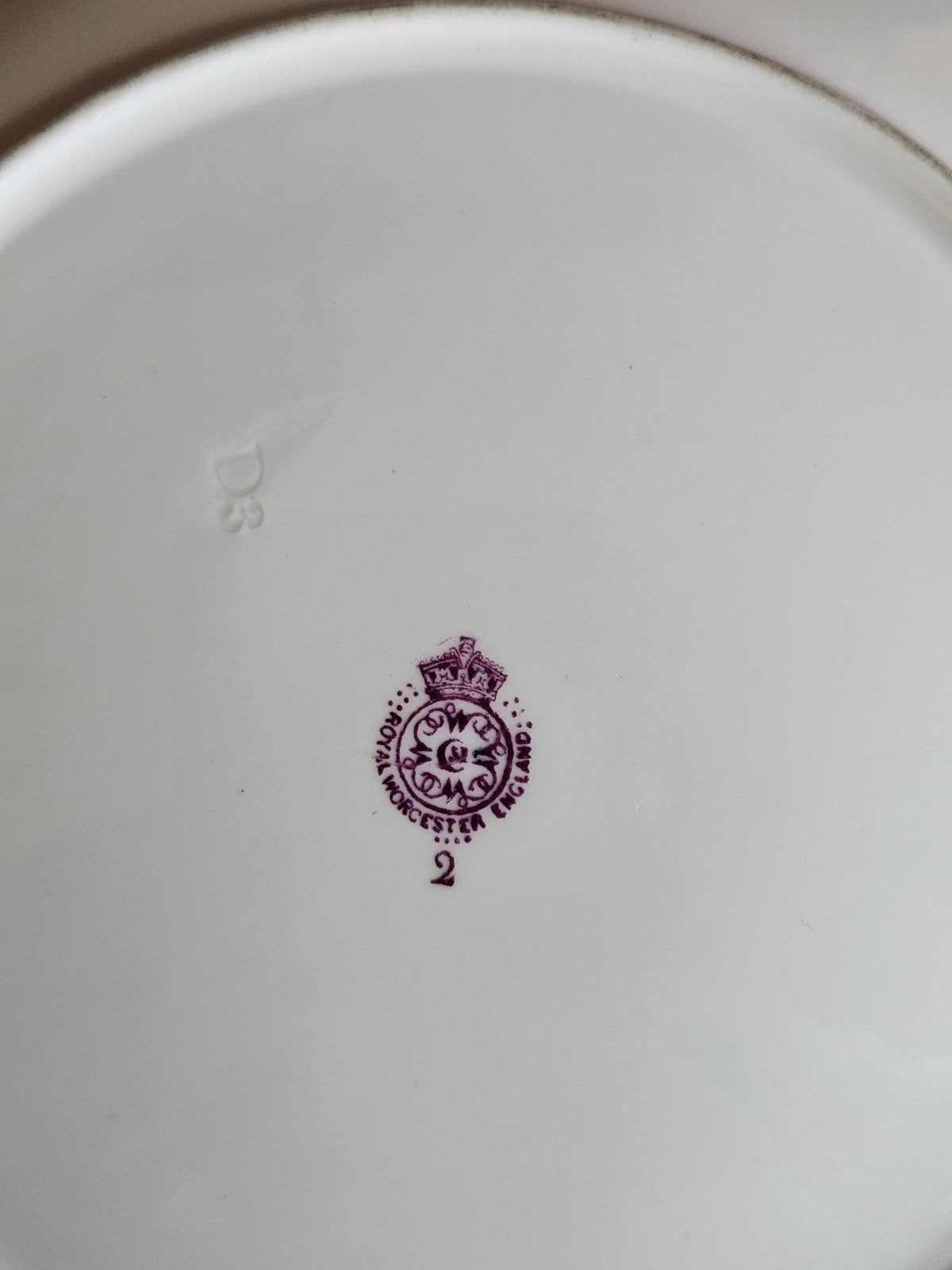 A Royal Worcester Plate, C1907, Hand Painted with Hadley Roses