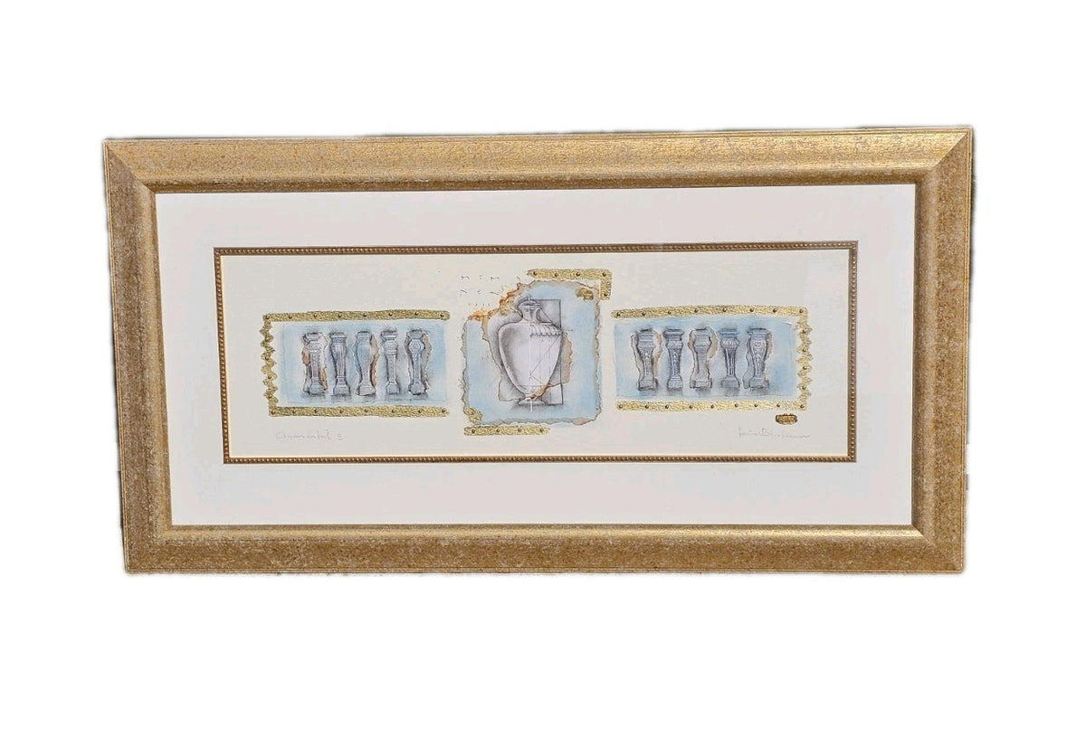 A Signed Kevin Blackman Mixed Media Framed Painting, Titled - Ornamentul 2