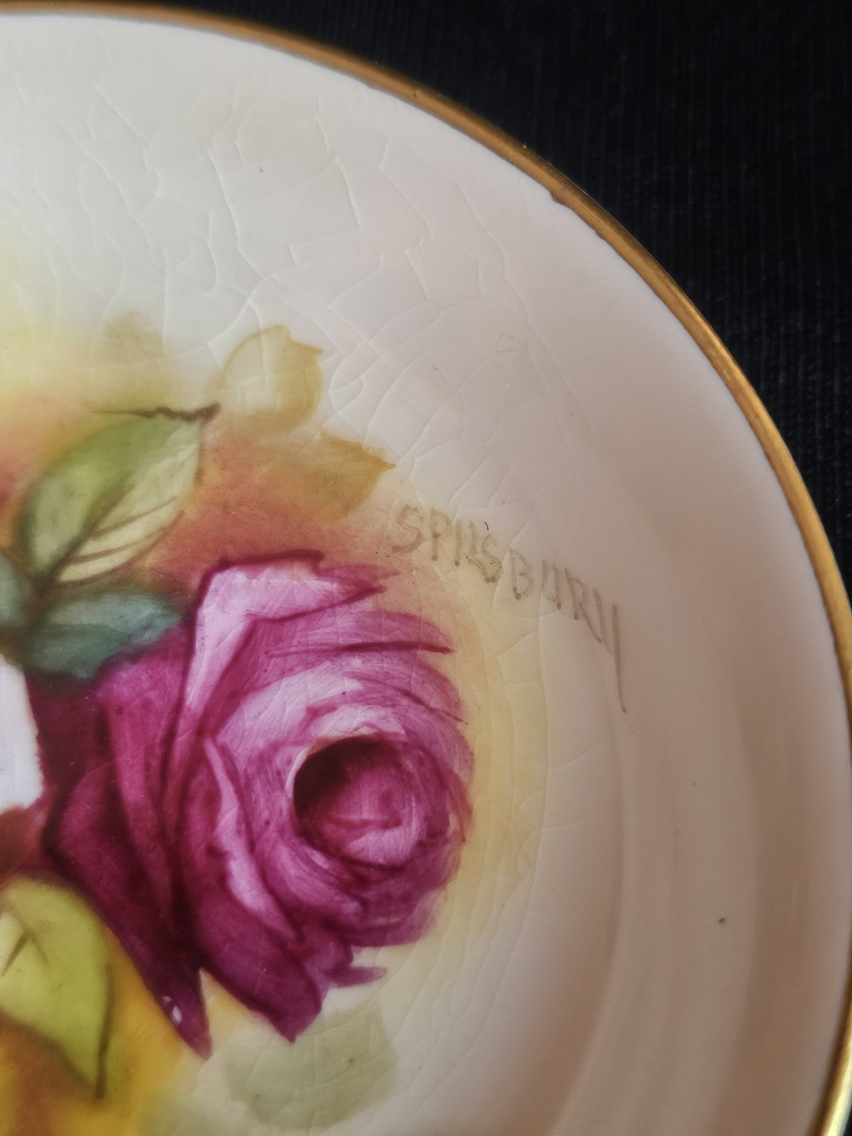A Royal Worcester Dish, 1930, Painted by Spilsbury, Signed, with Hadley Roses,
