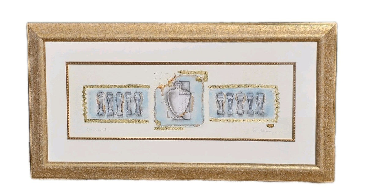A Signed Kevin Blackman Mixed Media Framed Painting, Titled - Ornamentul 2