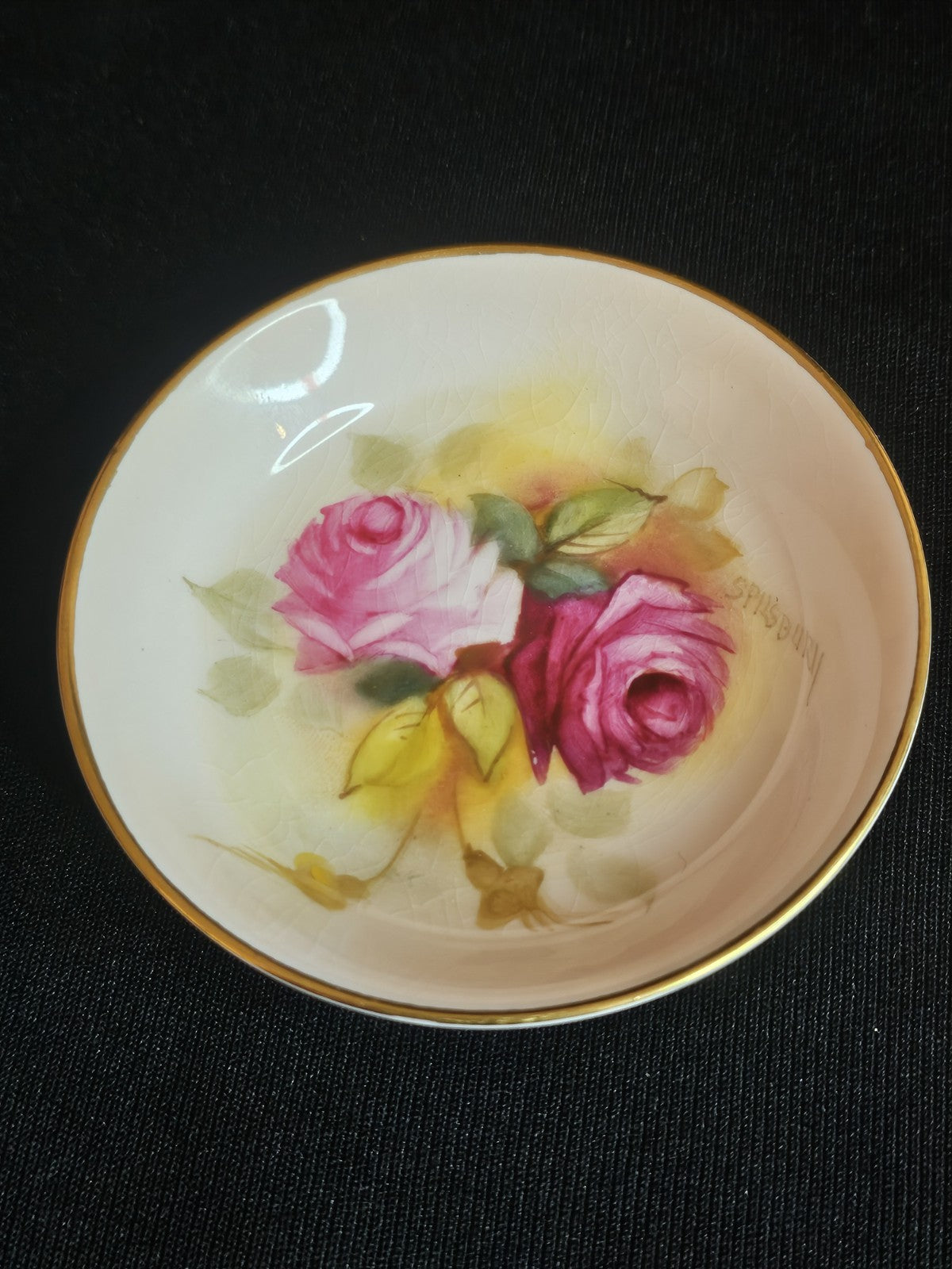 A Royal Worcester Dish, 1930, Painted by Spilsbury, Signed, with Hadley Roses,