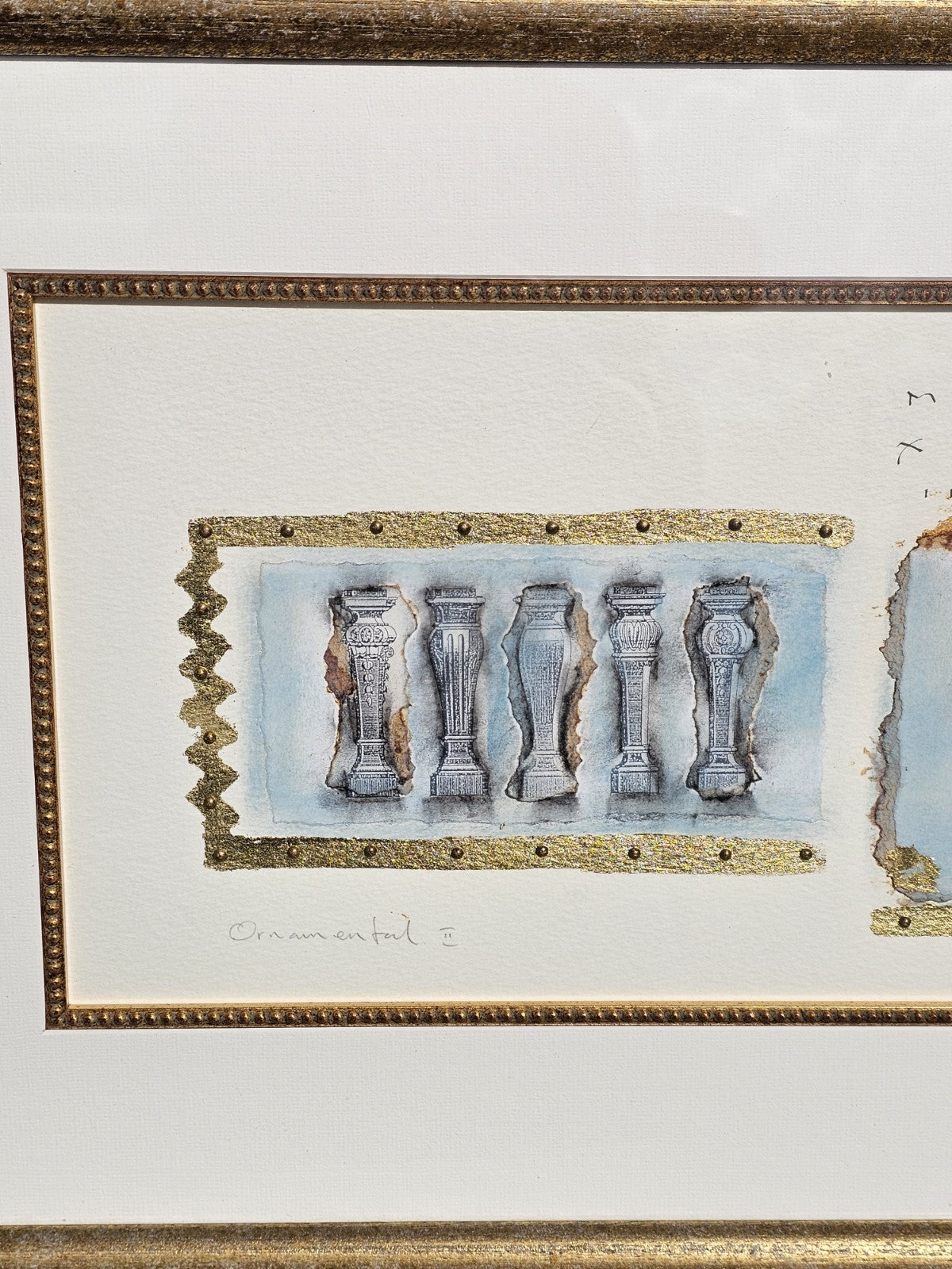 A Signed Kevin Blackman Mixed Media Framed Painting, Titled - Ornamentul 2