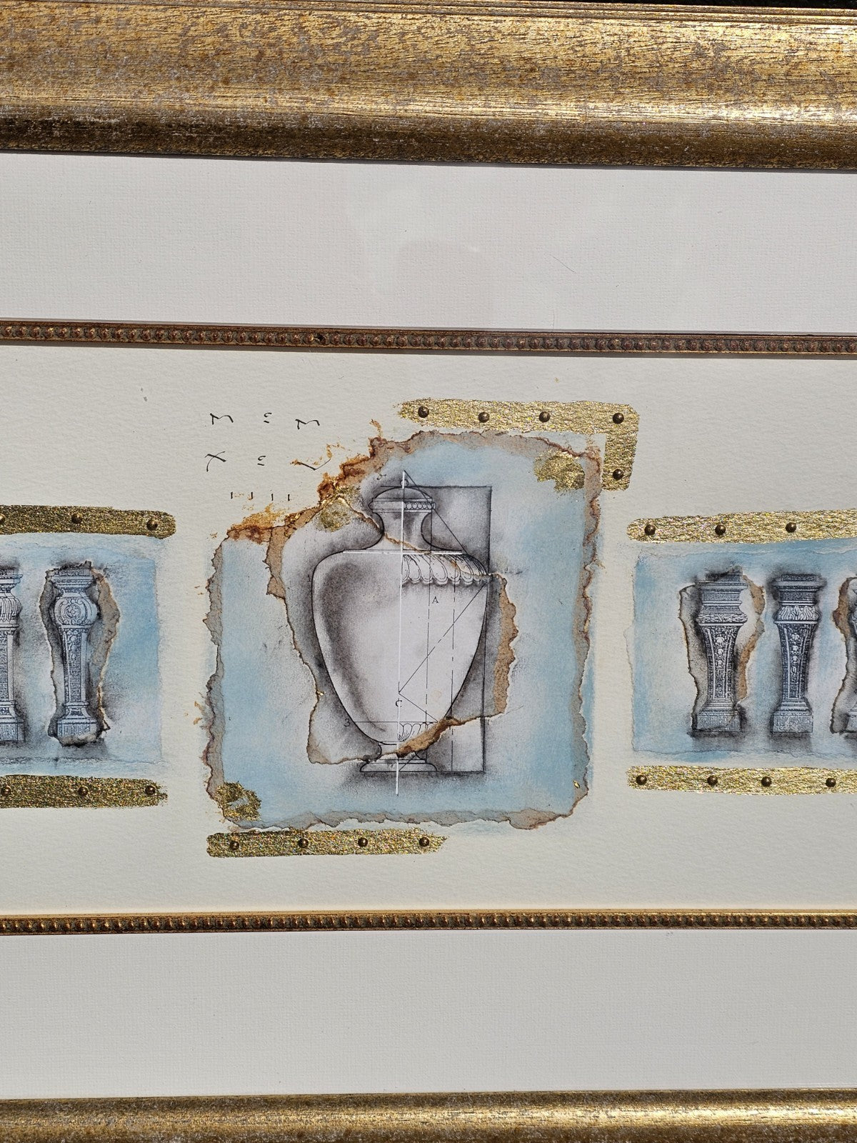 A Signed Kevin Blackman Mixed Media Framed Painting, Titled - Ornamentul 2