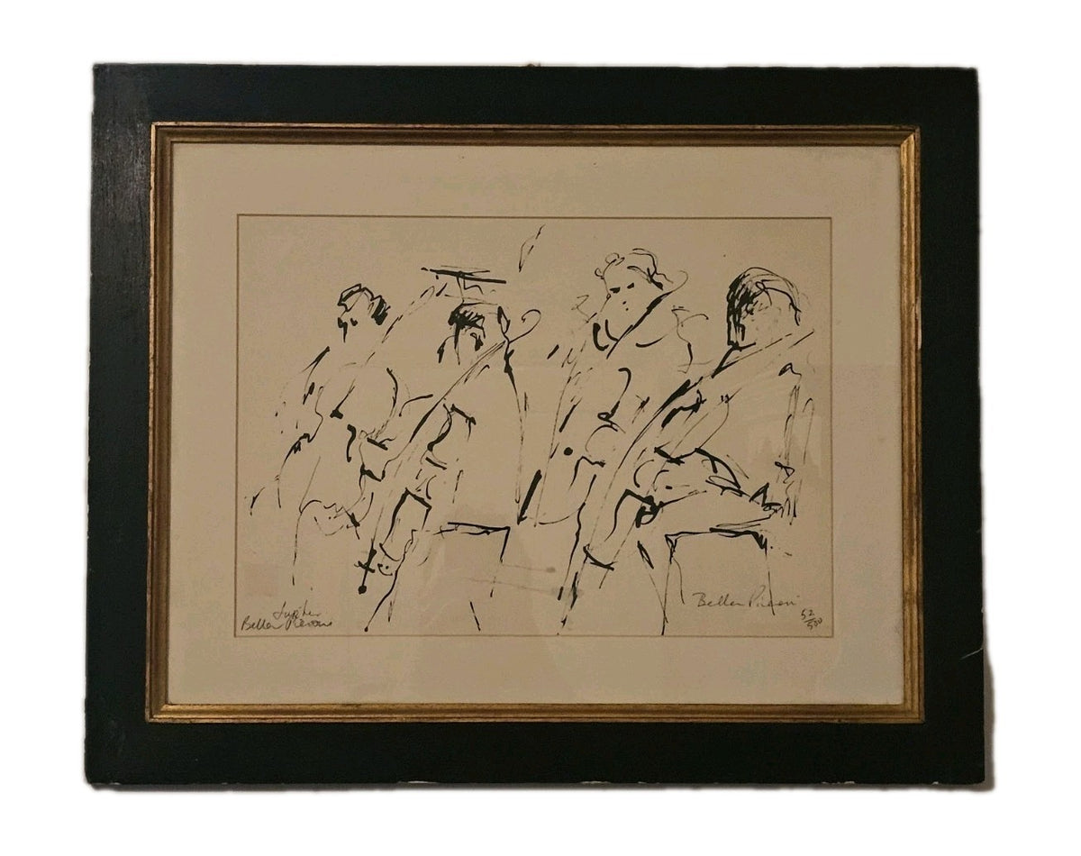 A Bella Pieroni Signed Limited Edition Print  Depicting Figures, Framed
