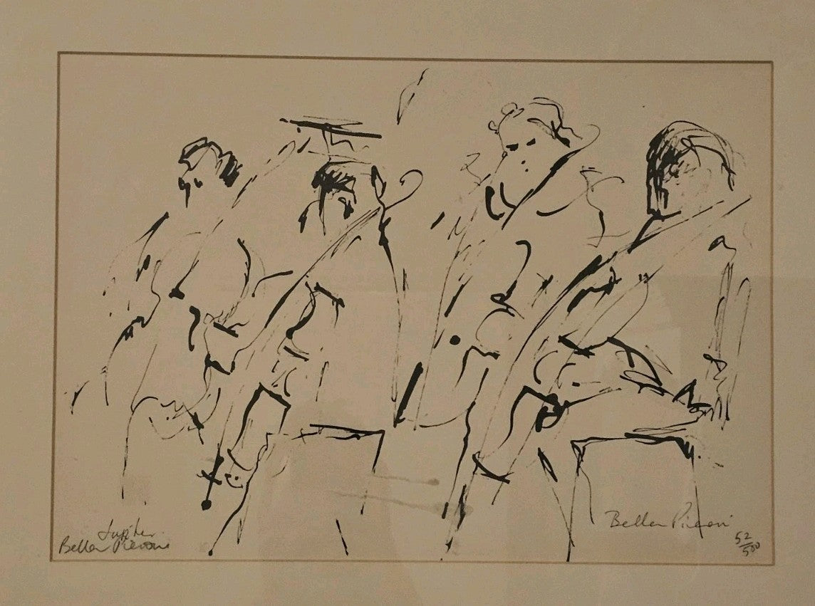 A Bella Pieroni Signed Limited Edition Print  Depicting Figures, Framed