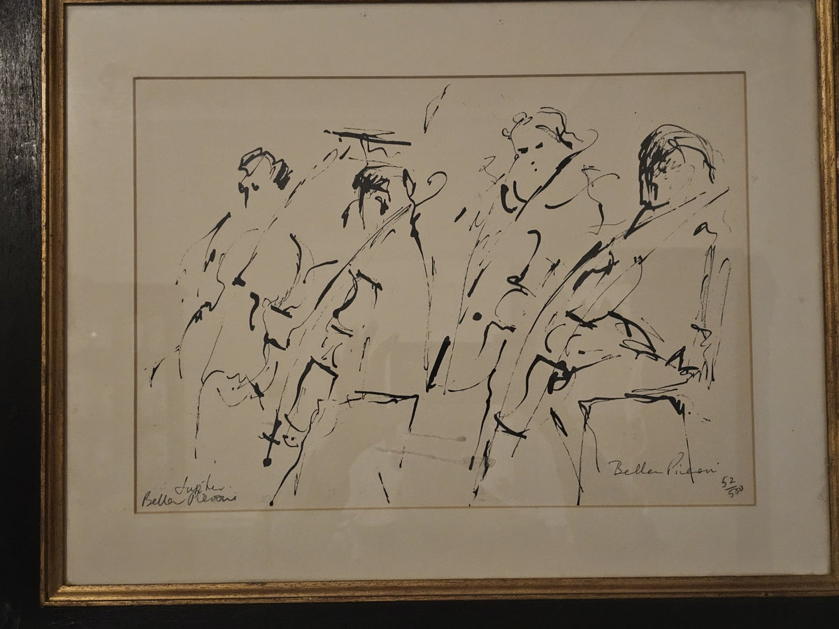 A Bella Pieroni Signed Limited Edition Print  Depicting Figures, Framed