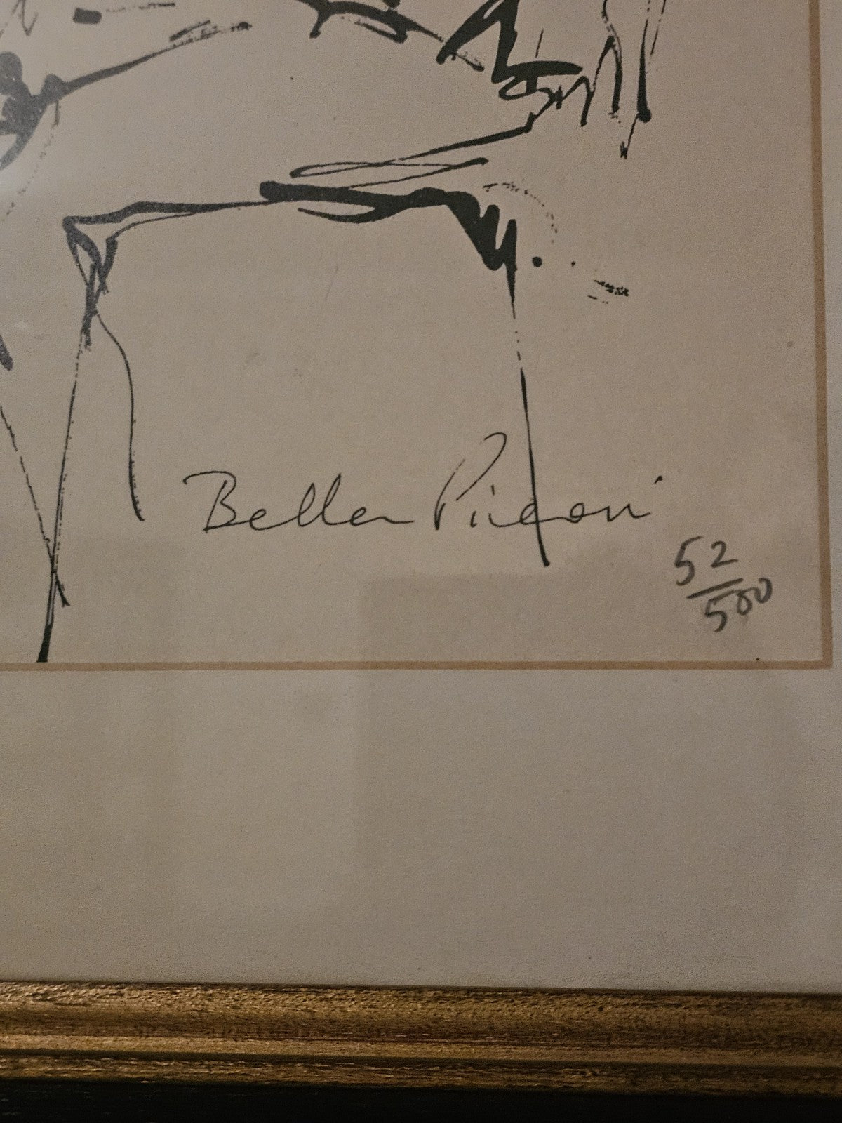 A Bella Pieroni Signed Limited Edition Print  Depicting Figures, Framed