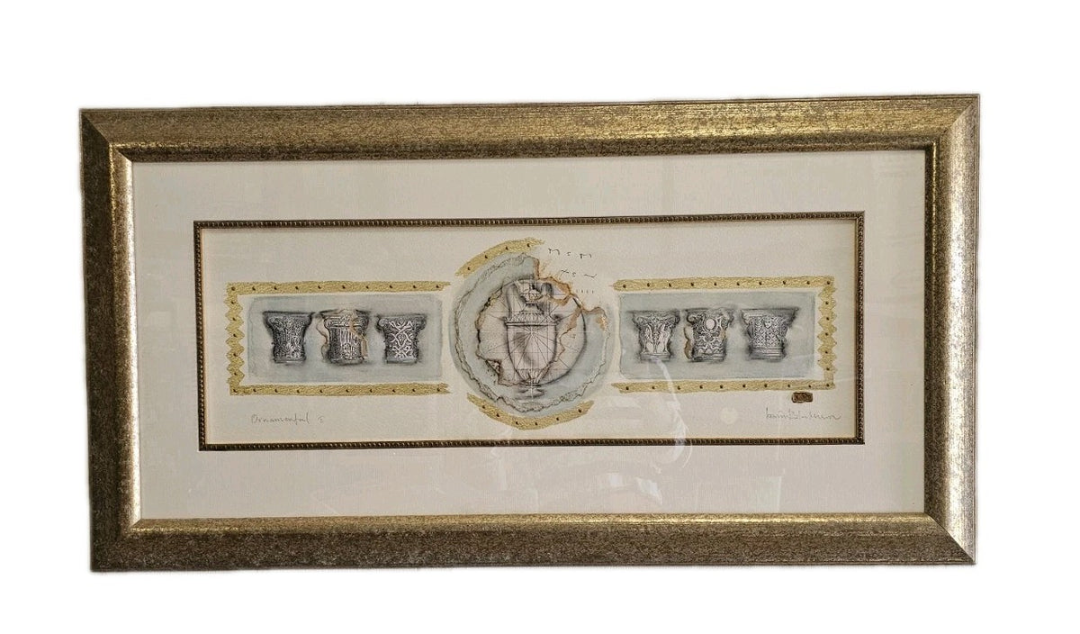 A Signed Kevin Blackman Mixed Media Framed Painting, Titled - Ornamentul 1