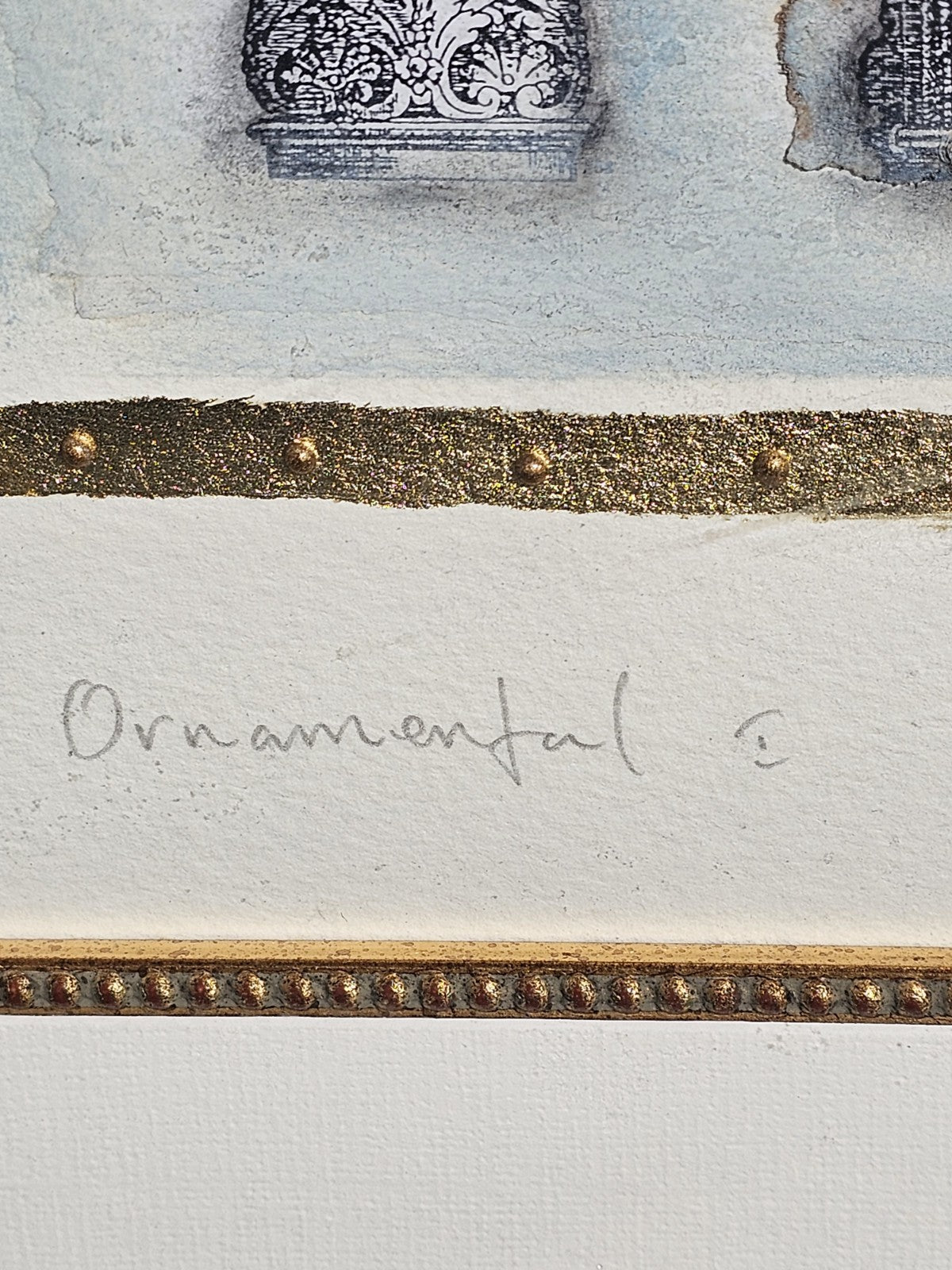 A Signed Kevin Blackman Mixed Media Framed Painting, Titled - Ornamentul 1