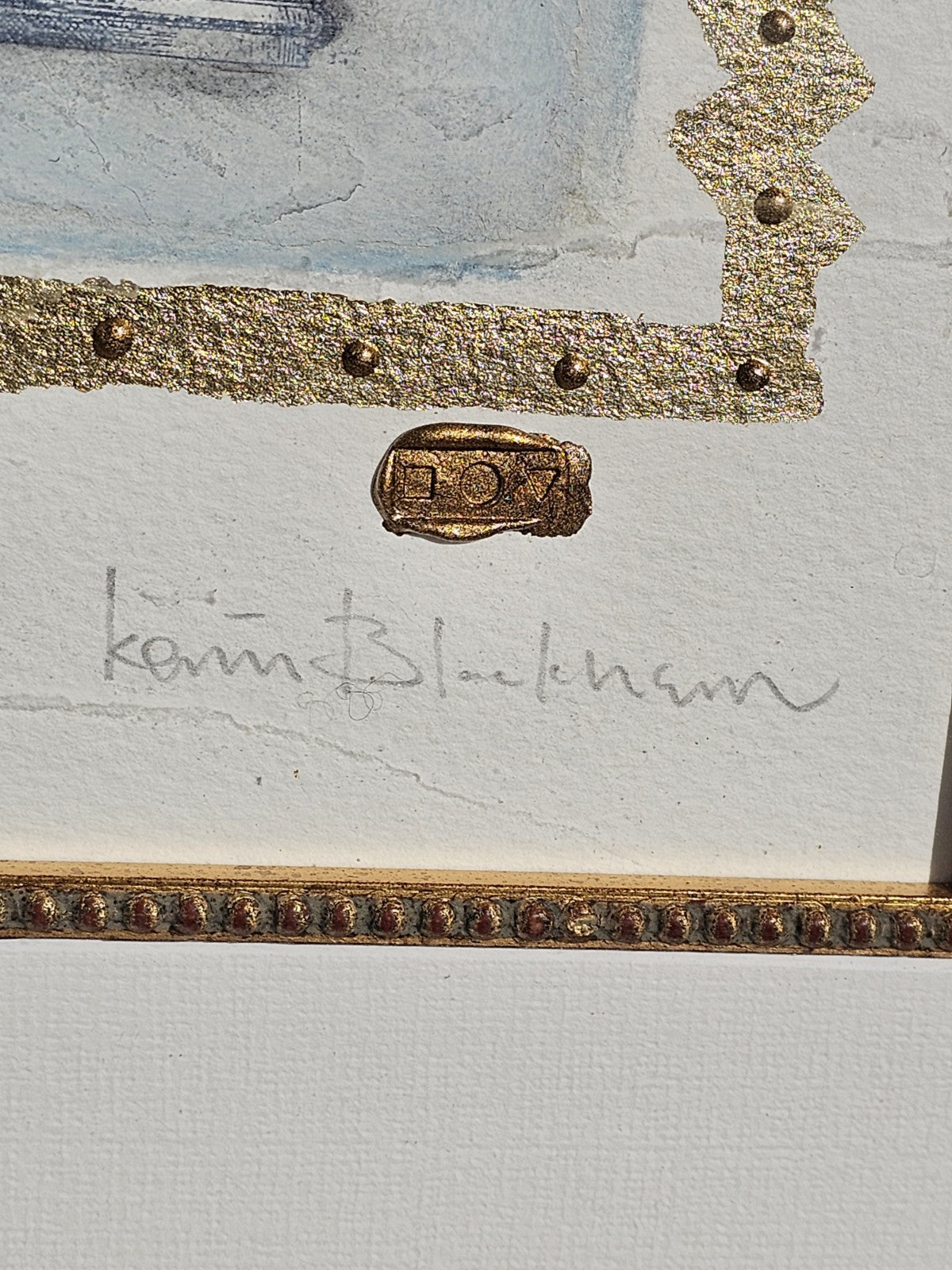 A Signed Kevin Blackman Mixed Media Framed Painting, Titled - Ornamentul 1