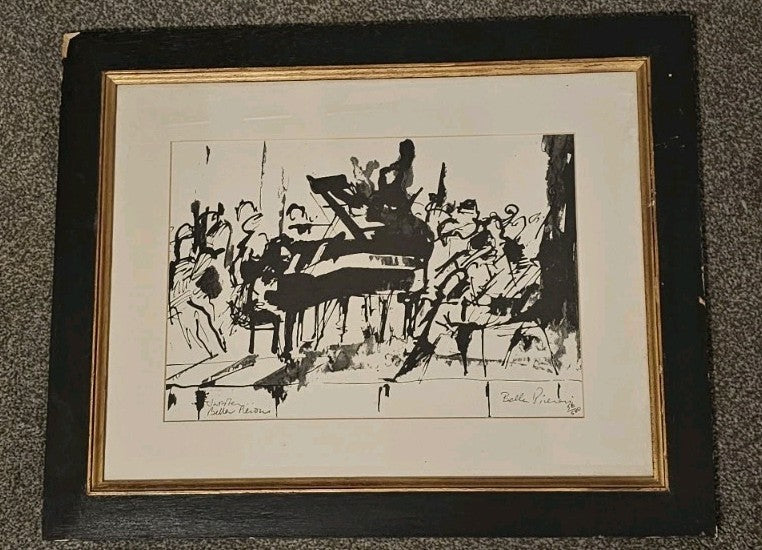 A Bella Pieroni Signed Limited Edition Print - Musicians, Framed