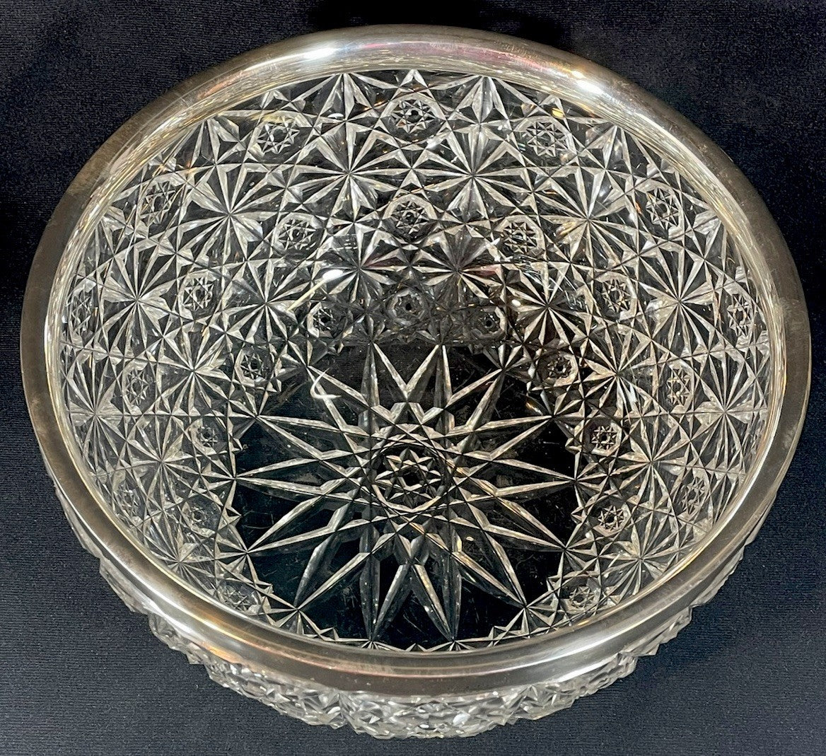 An 19thC Silver Mounted Cut Glass Centrepiece Bowl Hallmarked