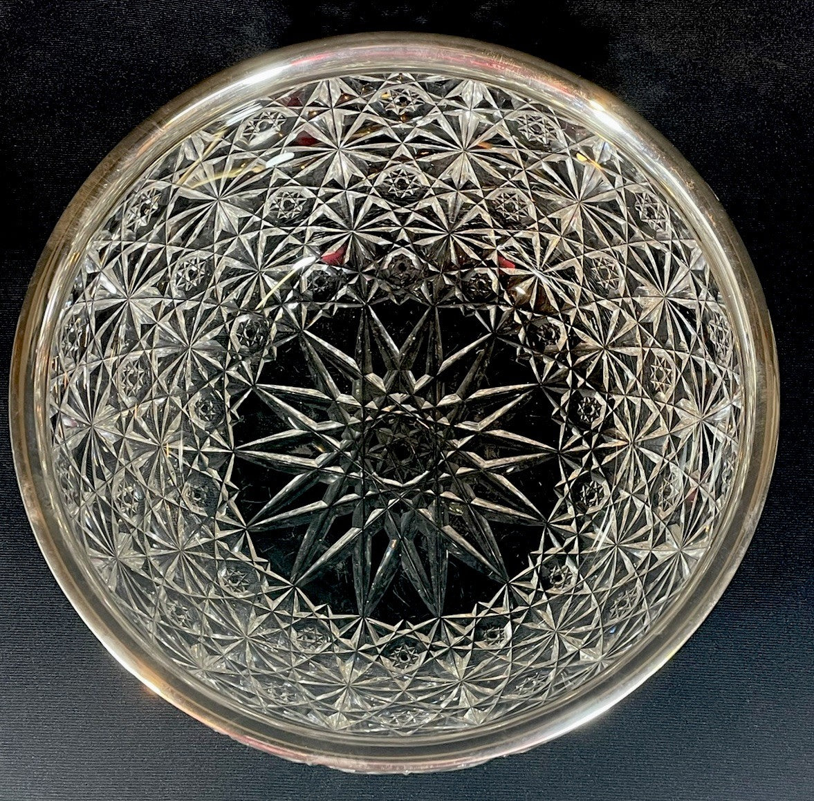 An 19thC Silver Mounted Cut Glass Centrepiece Bowl Hallmarked