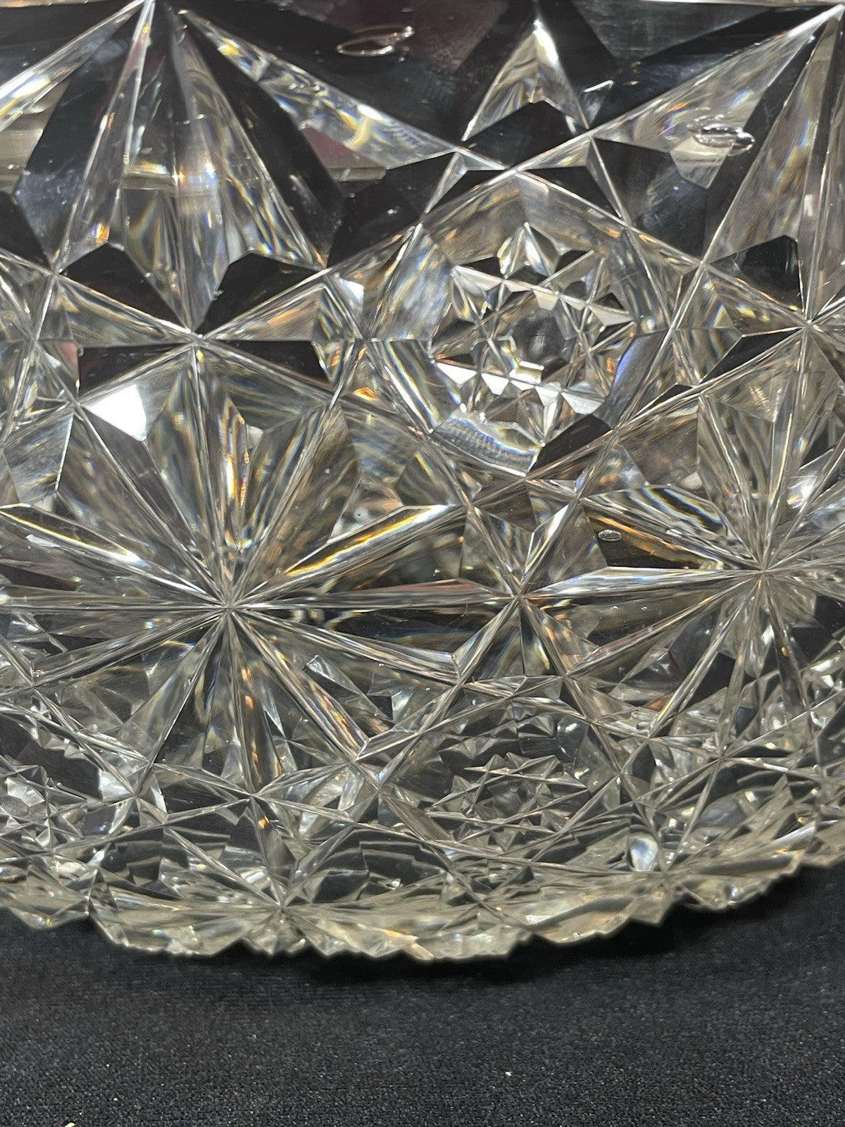 An 19thC Silver Mounted Cut Glass Centrepiece Bowl Hallmarked