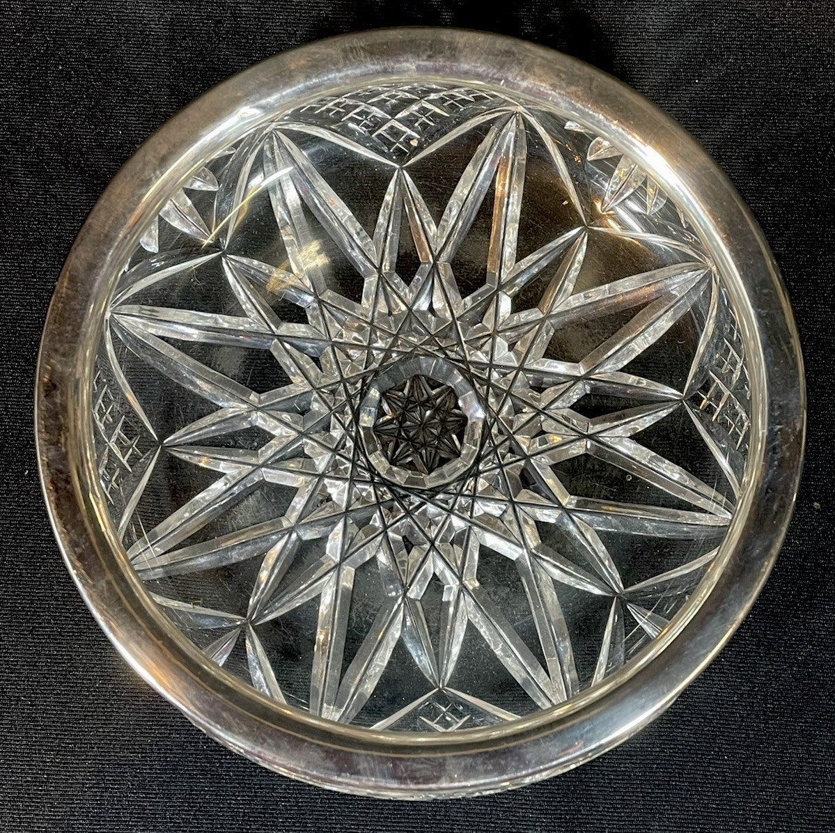 An 19thC Silver Mounted Cut Glass Centrepiece Bowl Hallmarked