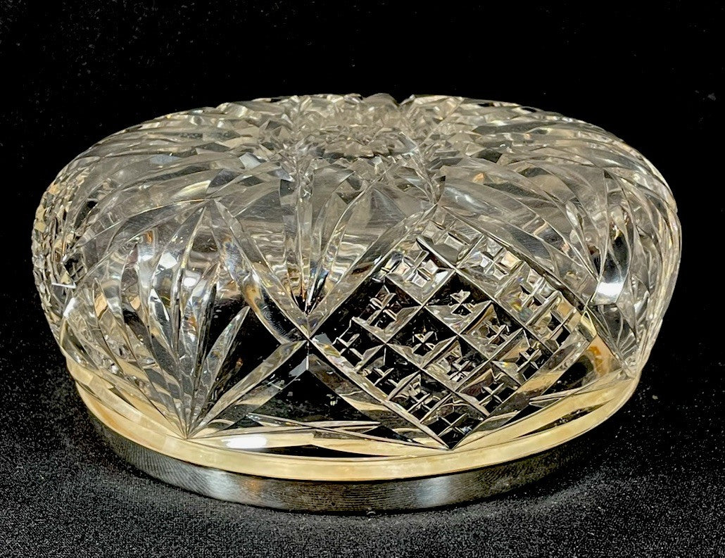 An 19thC Silver Mounted Cut Glass Centrepiece Bowl Hallmarked