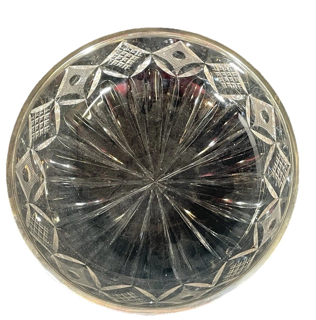 An 19thC Silver Mounted Cut Glass Centrepiece Bowl Hallmarked
