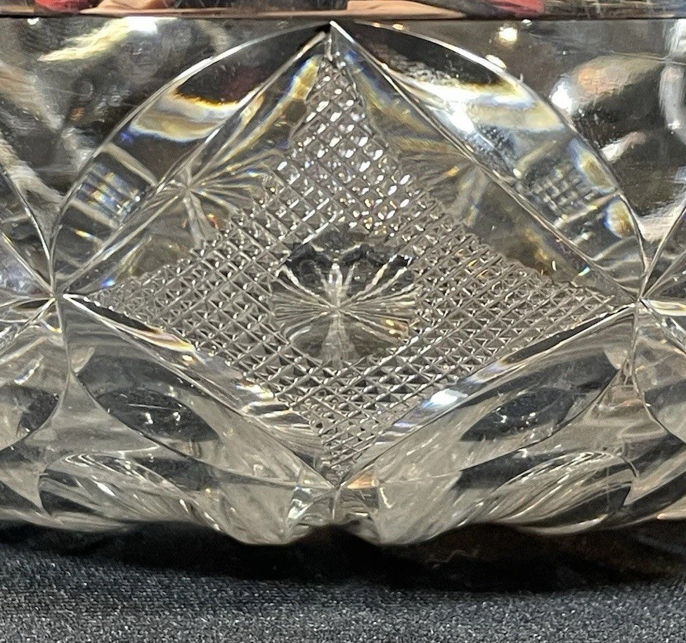 An 19thC Silver Mounted Cut Glass Centrepiece Bowl Hallmarked