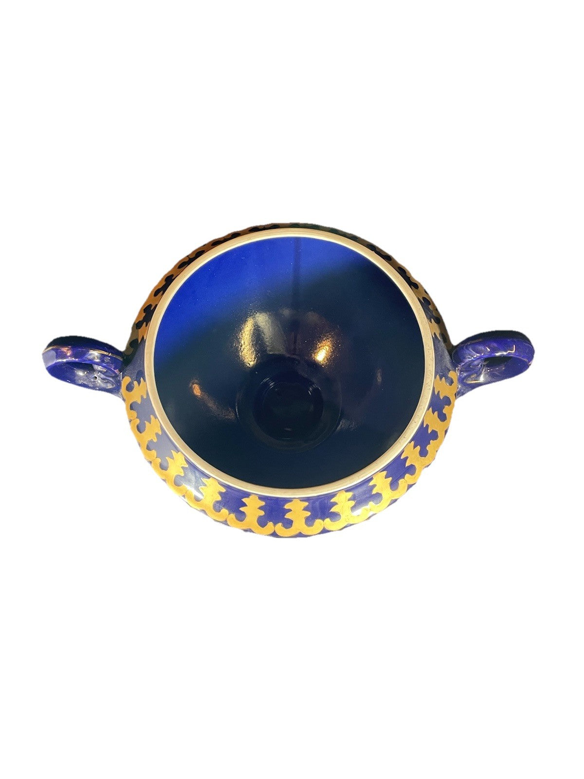 A Large Royal Limoges Cobalt Blue Lidded Tureen With Jewelled Enamel