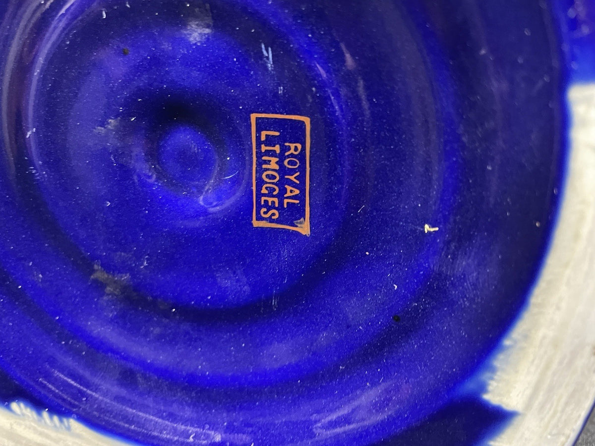A Large Royal Limoges Cobalt Blue Lidded Tureen With Jewelled Enamel