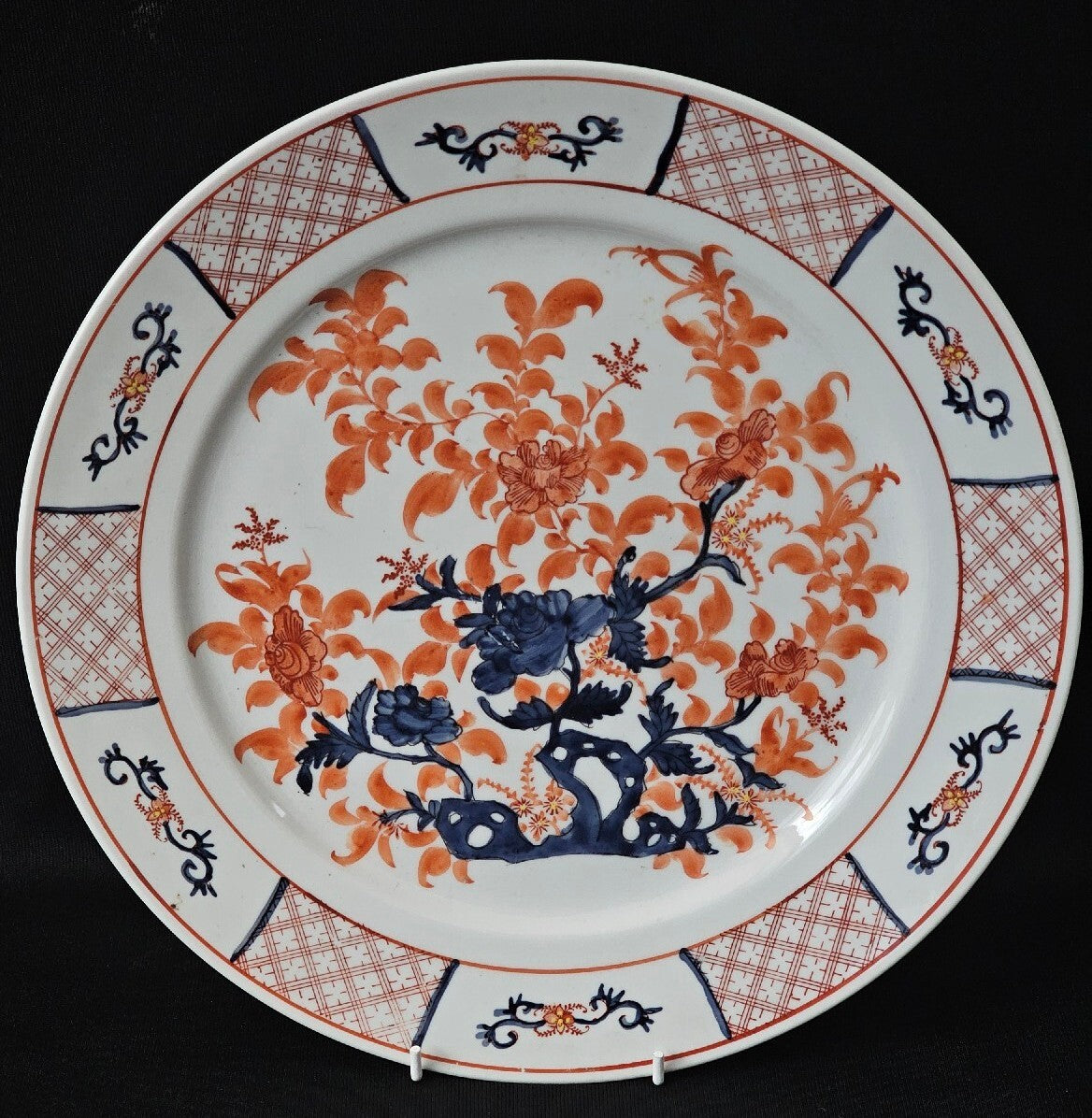 Early 20thC Japanese Porcelain Charger Decorated Centrally with a Flowering Tree