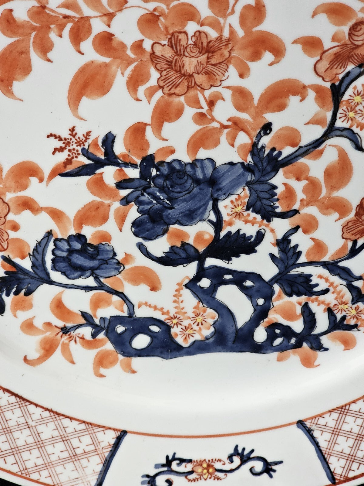 Early 20thC Japanese Porcelain Charger Decorated Centrally with a Flowering Tree