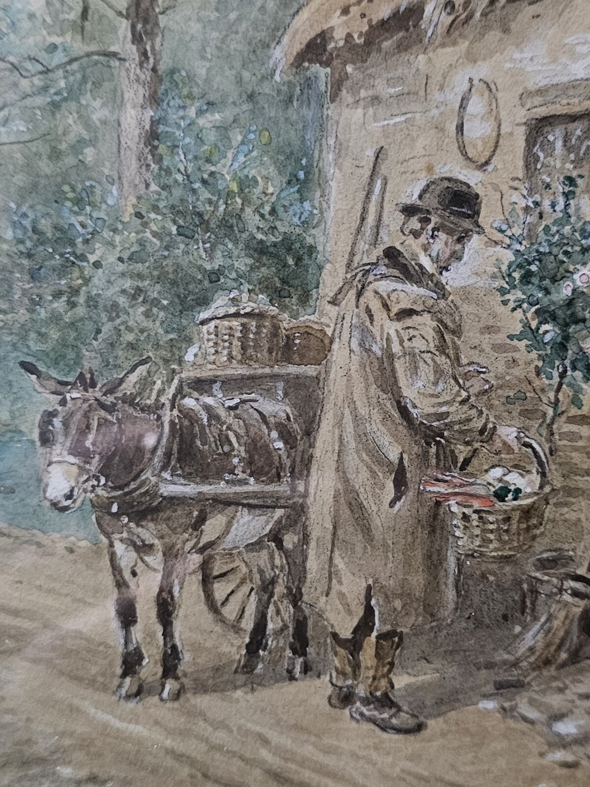 A Original Alfred W Cooper Watercolour Painting, Signed, 19thC -The Cottage Door