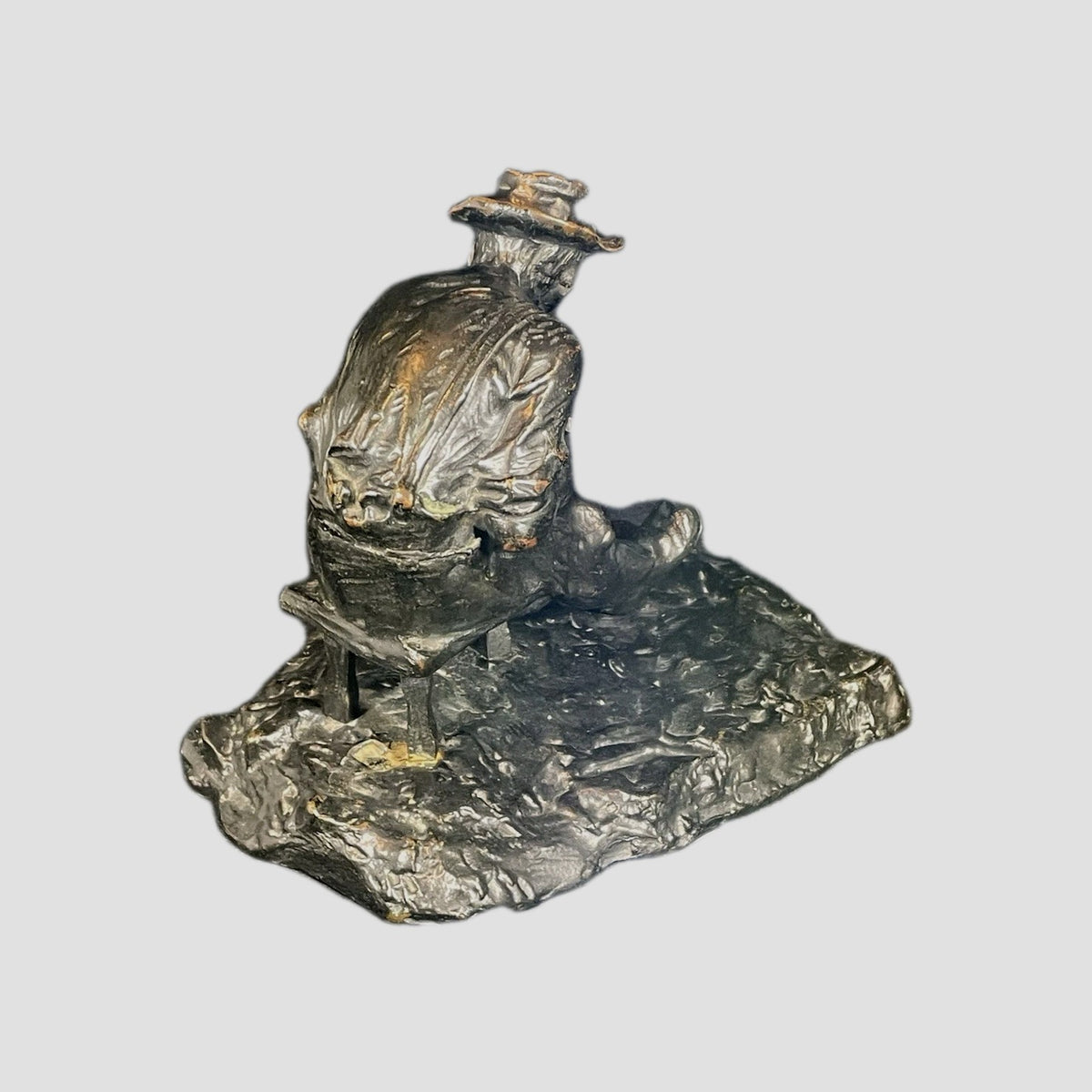 A 19thC Bronze of a  Blacksmith Sculpture Attributed to Aime Jules Dalou