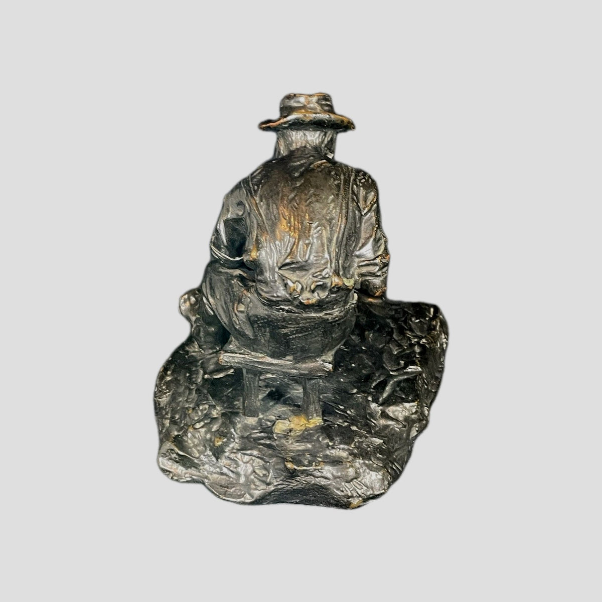 A 19thC Bronze of a  Blacksmith Sculpture Attributed to Aime Jules Dalou