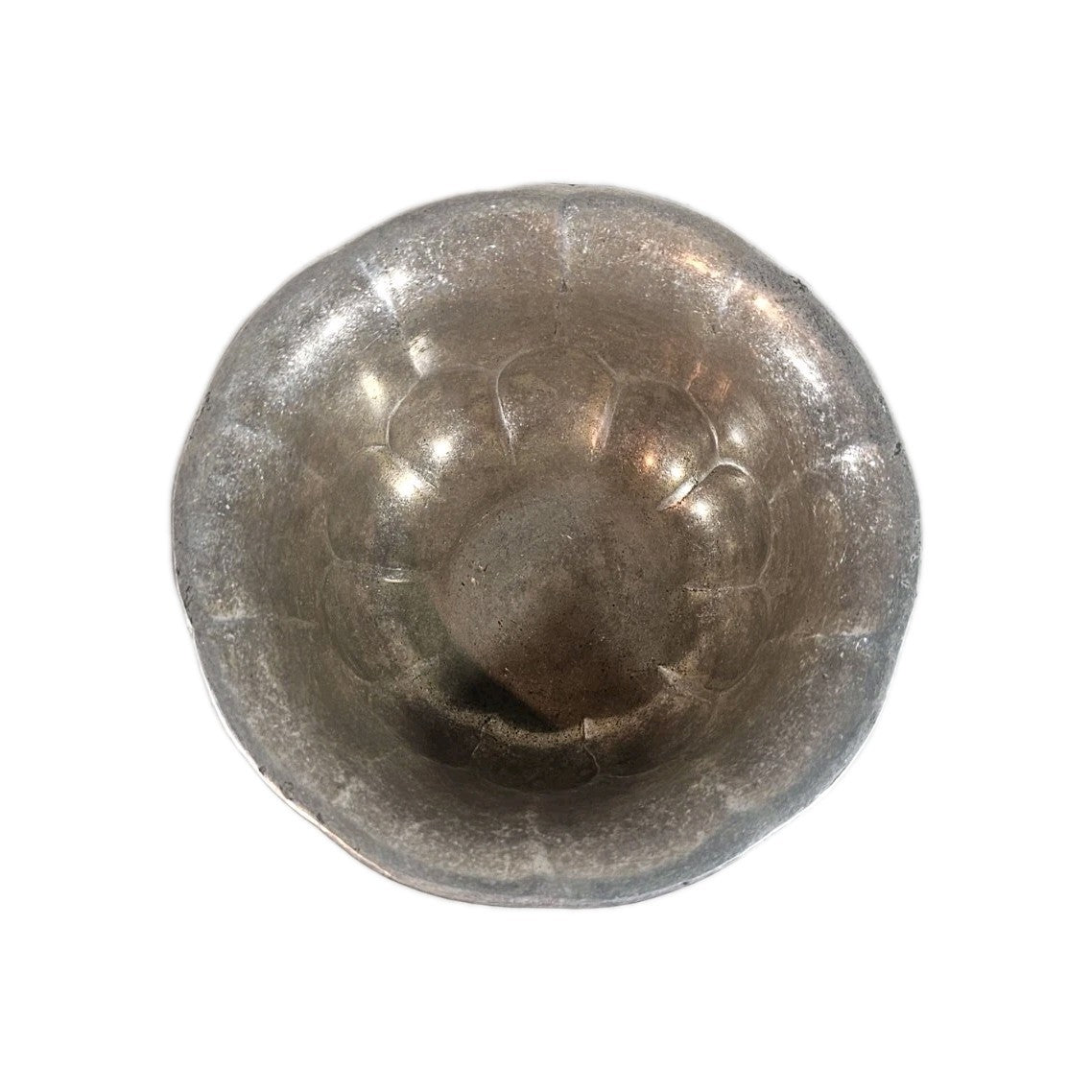 An Antique Chinese White Metal Repoussé Bowl Elaborately Decorated