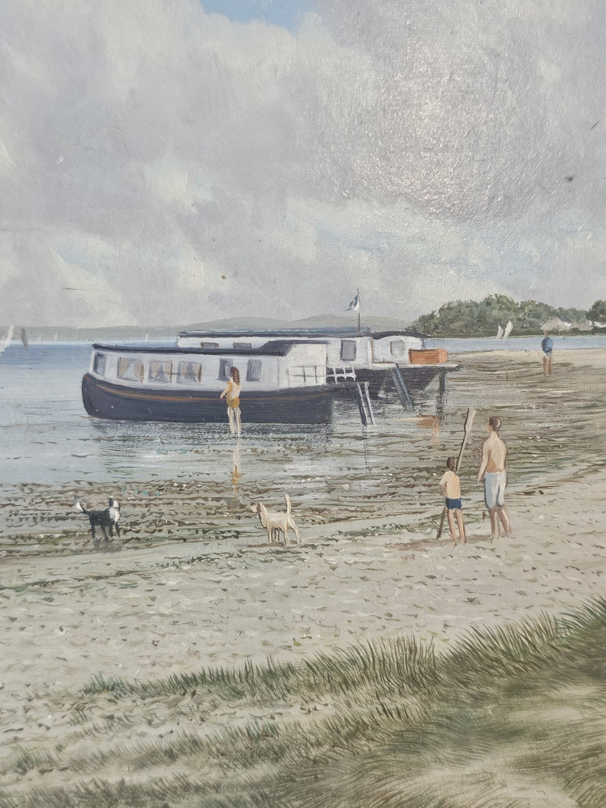 An Early 20thC Signed Oil on Board of a Seaside Landscape, Framed