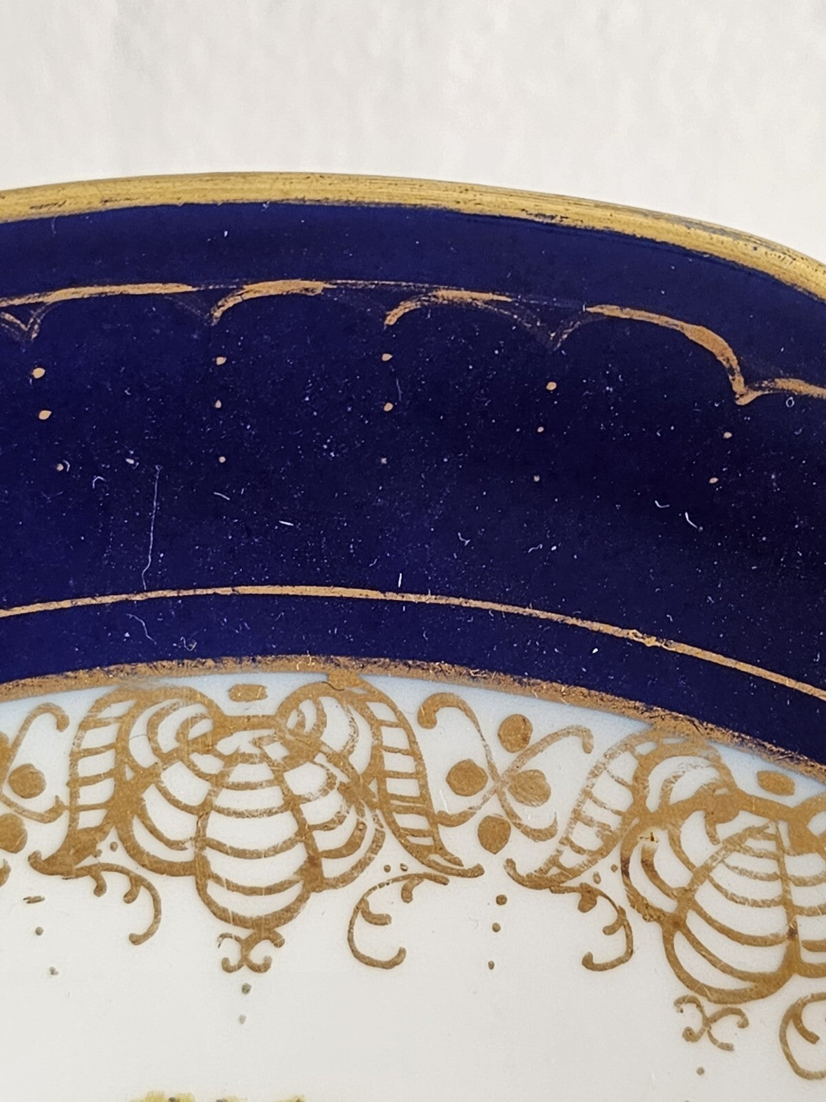 A 19thC German Porcelain Tazza Dish, Hand Painted with Lovers