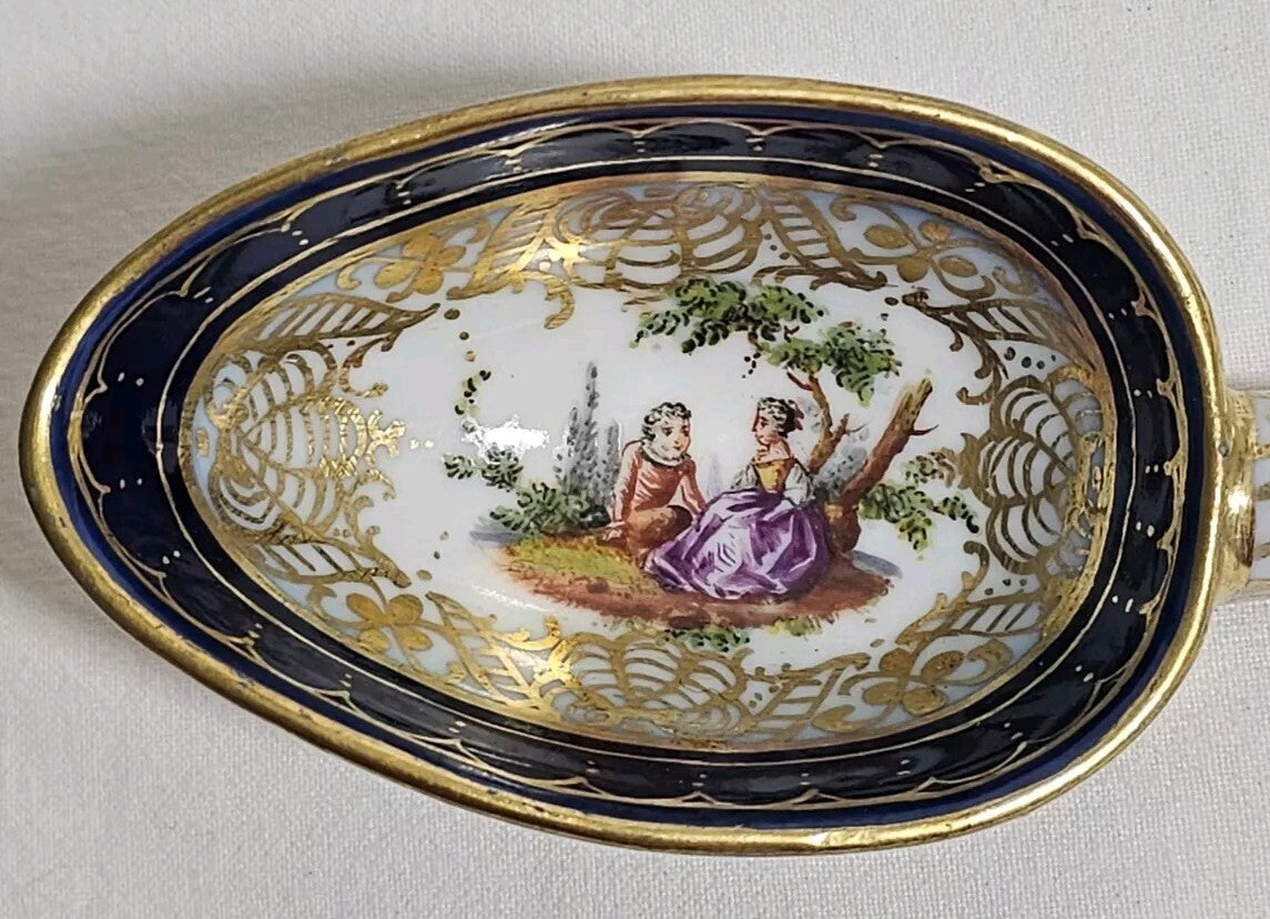 An Antique 19thC German Porcelain Lidded Tureen, Marked Meissen, Hand Painted
