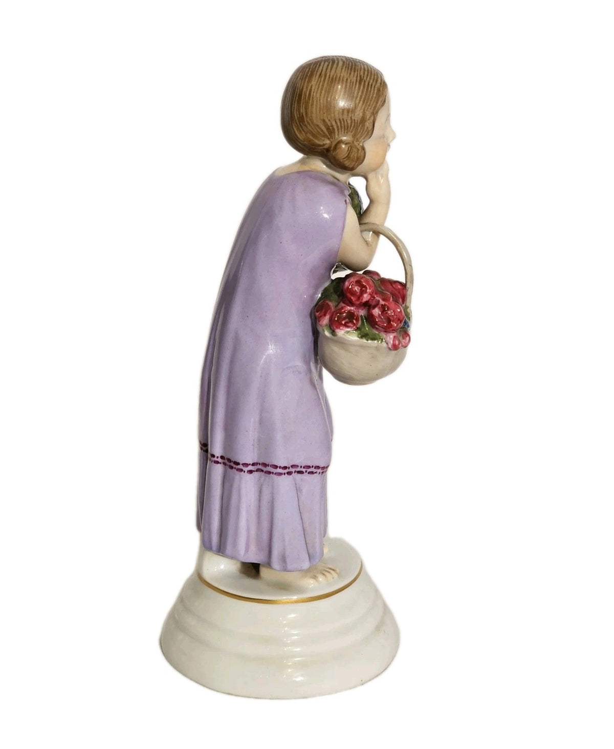A Rosenthal Porcelain Figure of a Flower Girl by Hermann Leipold C1912