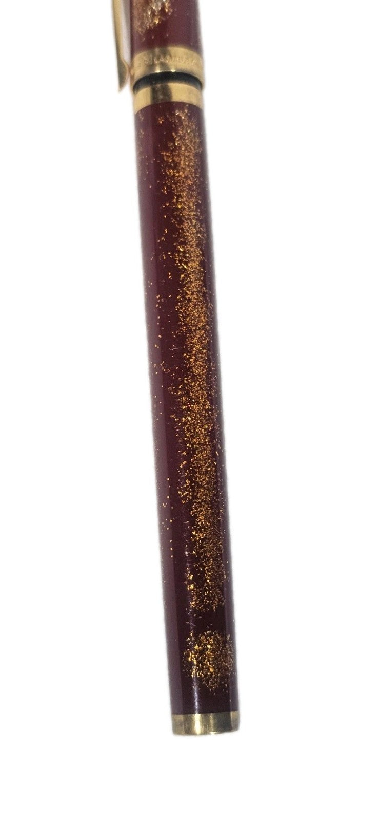 An S.T. Dupont Paris Laque de Chine Red & Gold Ballpoint Pen Gold Plated