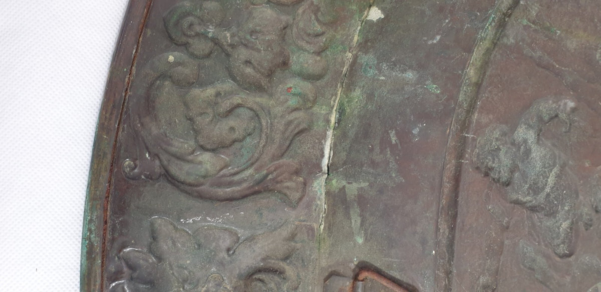 A Continental Sheet Brass Dish, Early  19thC, in 17thC Style