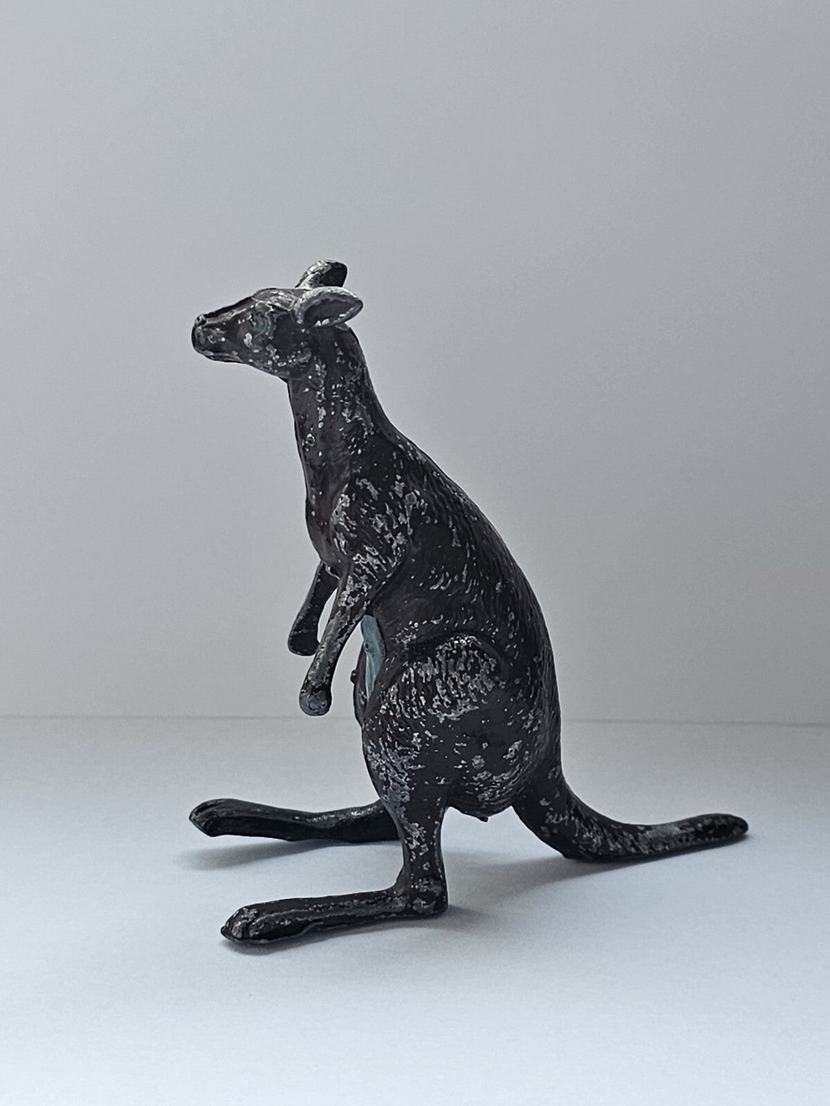 An early 20thC John Hill & Company Painted Lead Figure of a Kangaroo