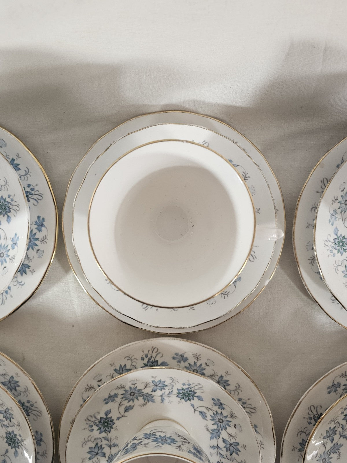 A Vintage Colclough Tea Cup & Saucer Blue Floral Pattern