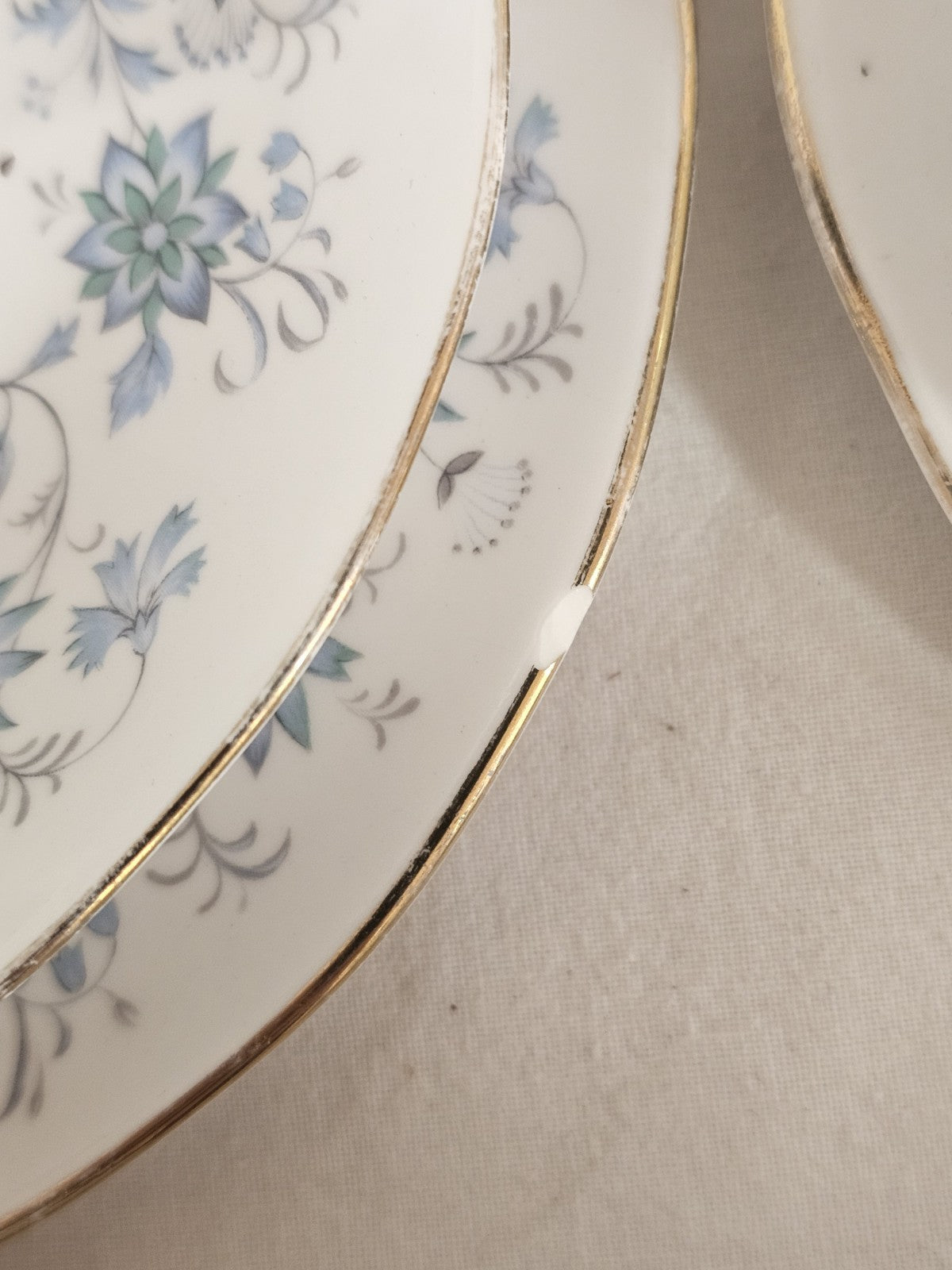 A Vintage Colclough Tea Cup & Saucer Blue Floral Pattern