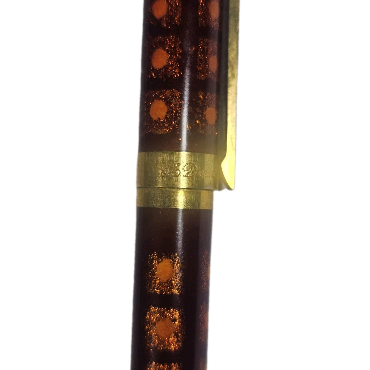 An S.T. Dupont Paris Laque de Chine Red & Gold Ballpoint Pen Gold Plated