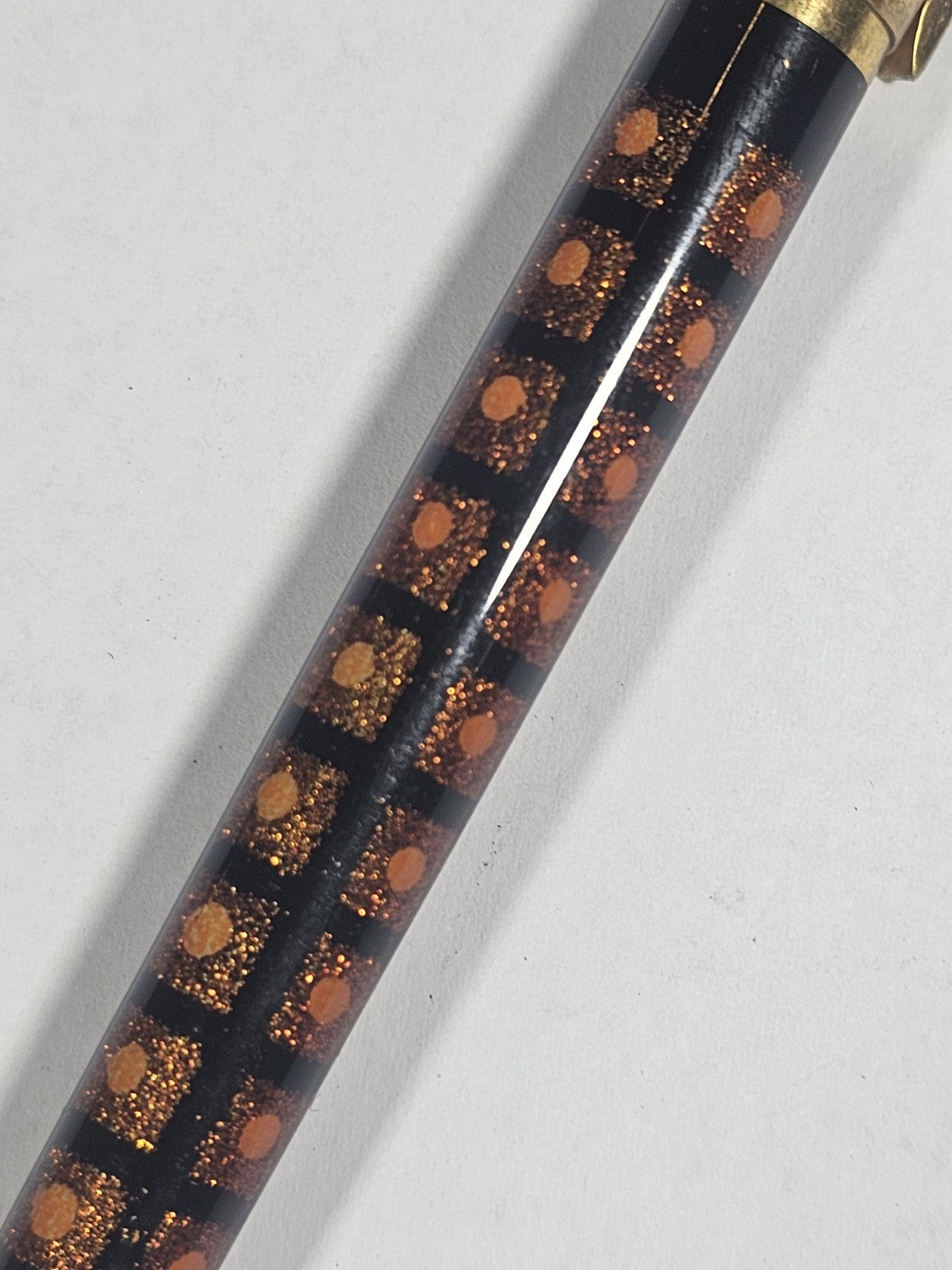 An S.T. Dupont Paris Laque de Chine Red & Gold Ballpoint Pen Gold Plated
