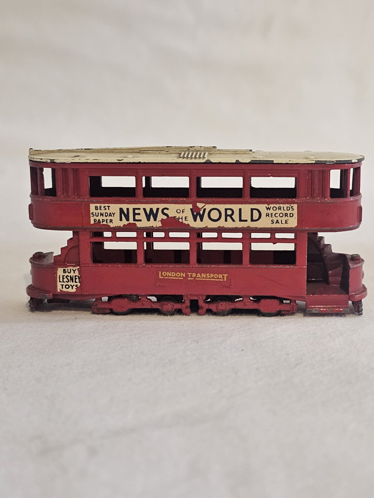 Lesney Matchbox Tram London Transport No.3 News Of The World No3 Trolley No.3