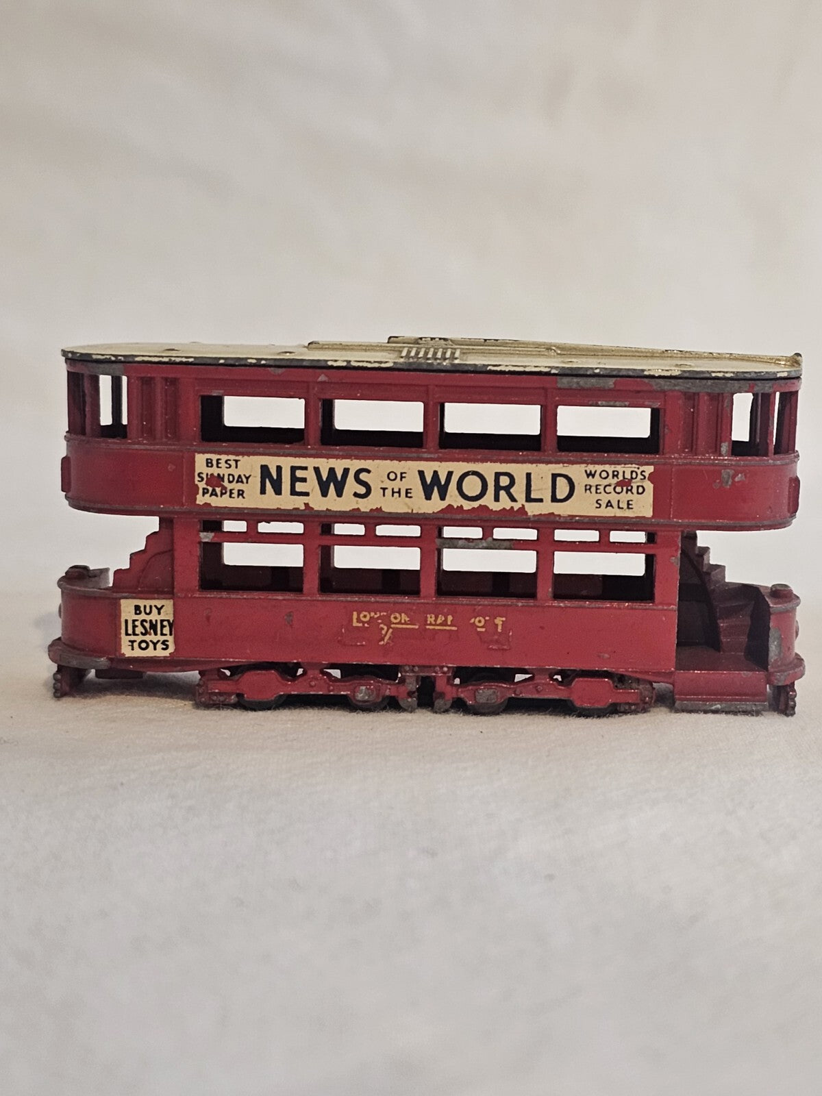 Lesney Matchbox Tram London Transport No.3 News Of The World No3 Trolley No.3