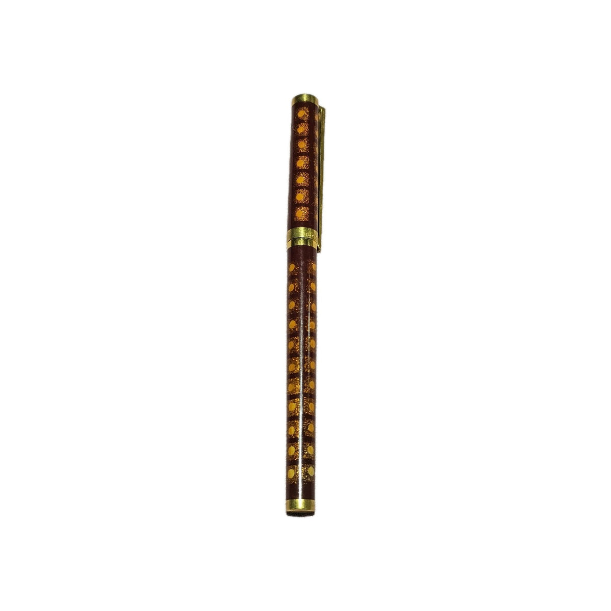 An S.T. Dupont Paris Laque de Chine Red & Gold Ballpoint Pen Gold Plated