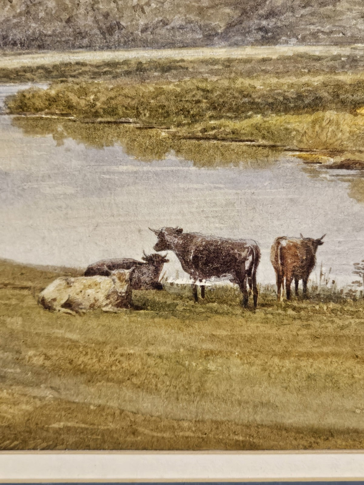 A Framed Watercolour Painting of Cattle in a Landscape, Signed, J S Tyler C1876