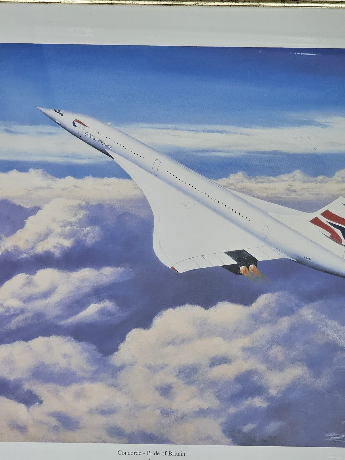 A Signed Steven Brown Limited Ed Print - Concord - Pride of Britain, Framed