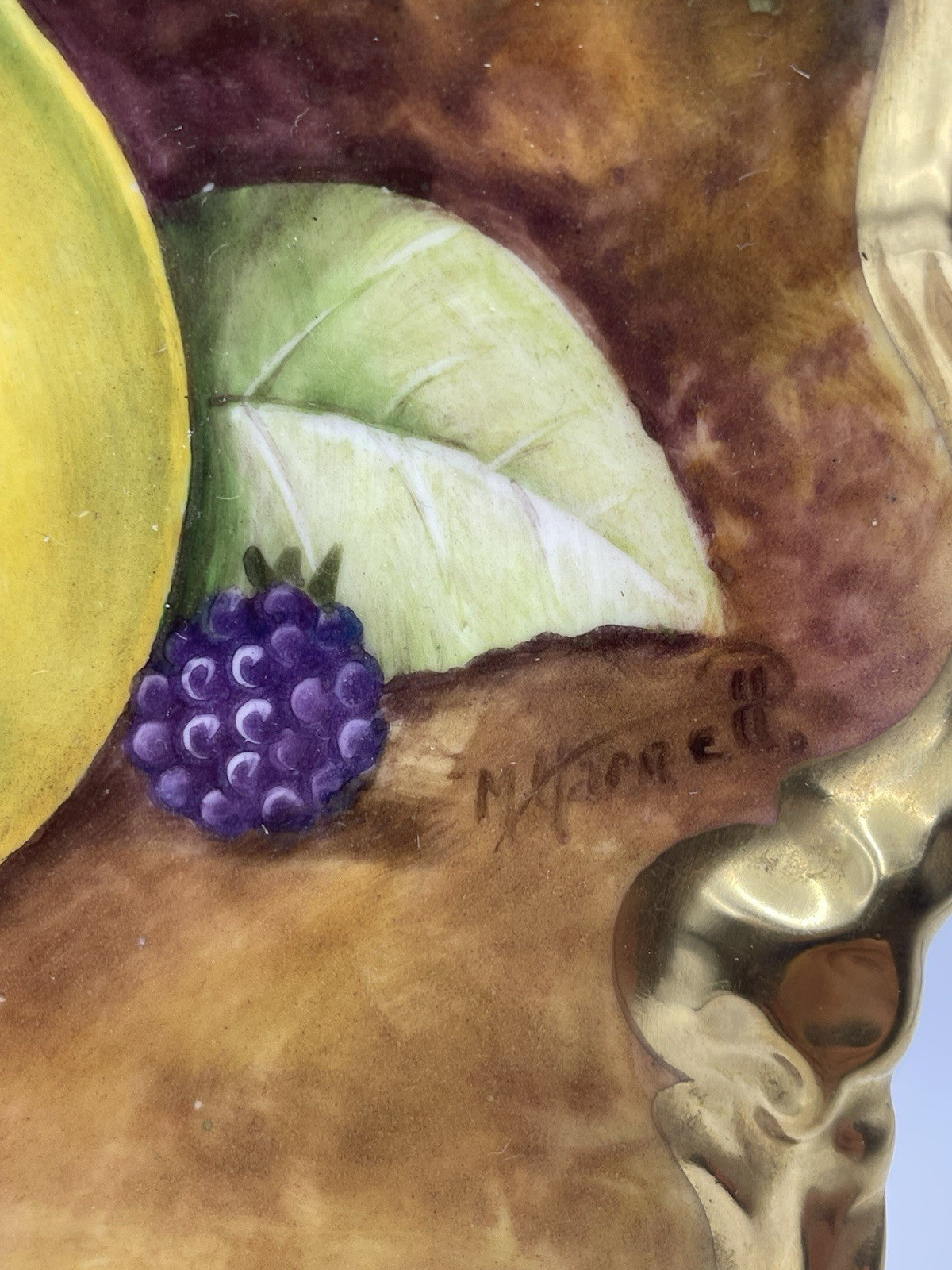 A Coalport Cabinet plate, C1970-80, Painted & Signed by Malcolm Harnett